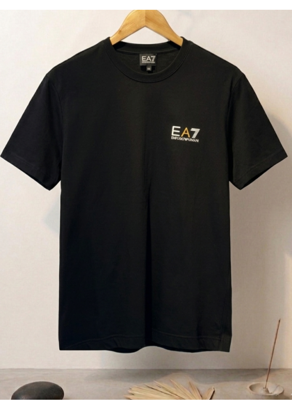 Bisiklet Yaka Siyah Erkek T-Shirt 