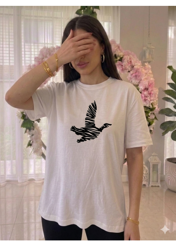 YARIM KOL BEYAZ UZUN TİŞÖRT İÇLİK