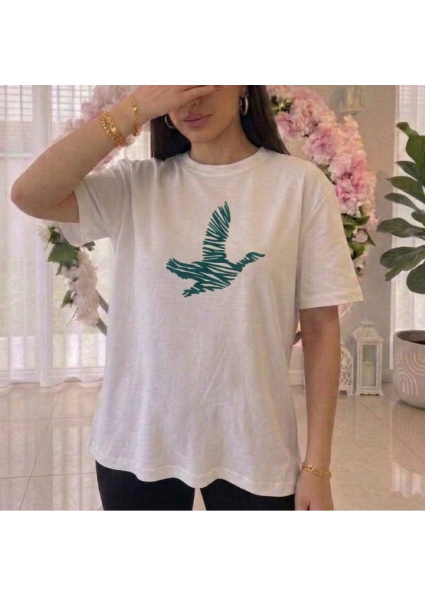 YARIM KOL BEYAZ UZUN TİŞÖRT İÇLİK