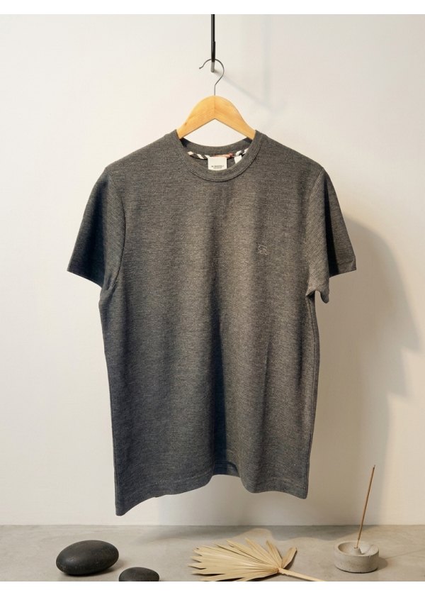 Gri Melanj Basic Yün  T-shirt 