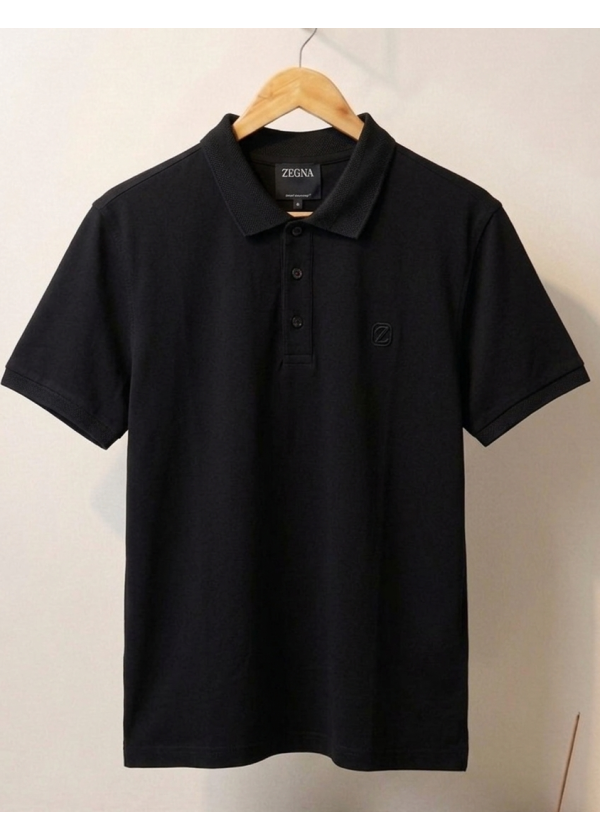 siyah renk Polo Yaka T-shirt