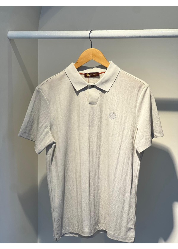  Loro Piana  keten kumaş polo yaka T-Shirt