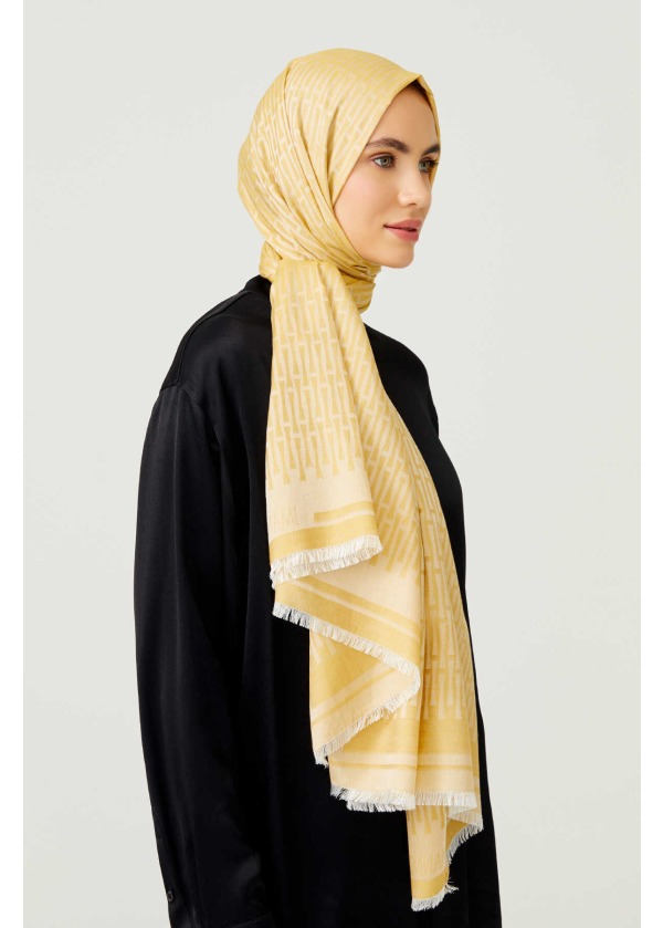 Iman I Natural Pamuk İpek Şal 80x200