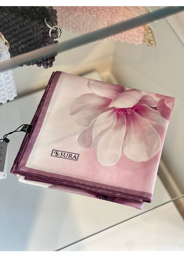 SURA %100 İPEK SATEN EŞARP 90*90