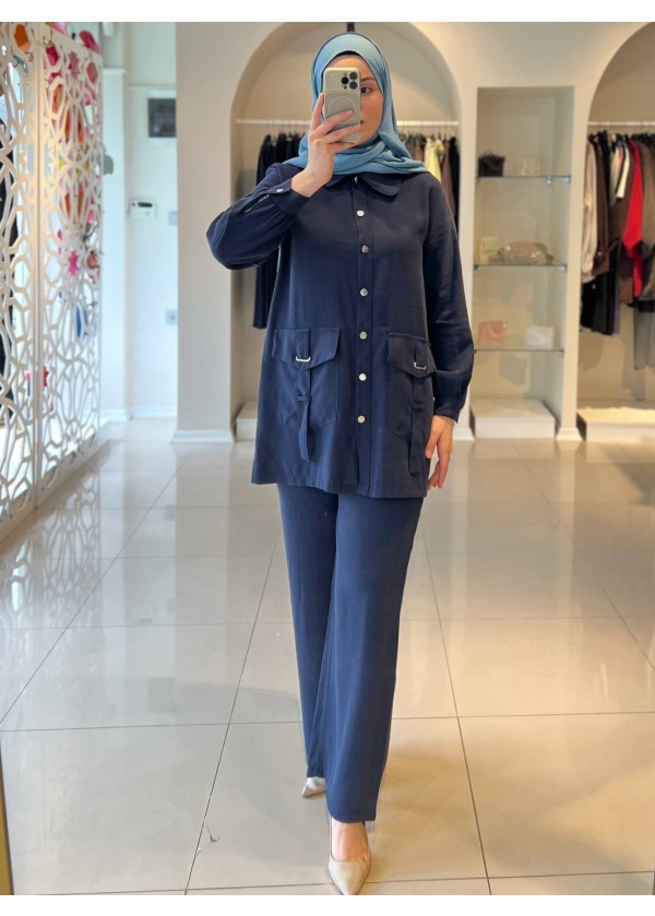 TENCEL KUMAŞ LACİVERT RENK TAKIM